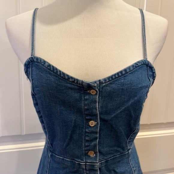 Pull&bear Size large Blue Jean button up dress - Picture 3 of 9